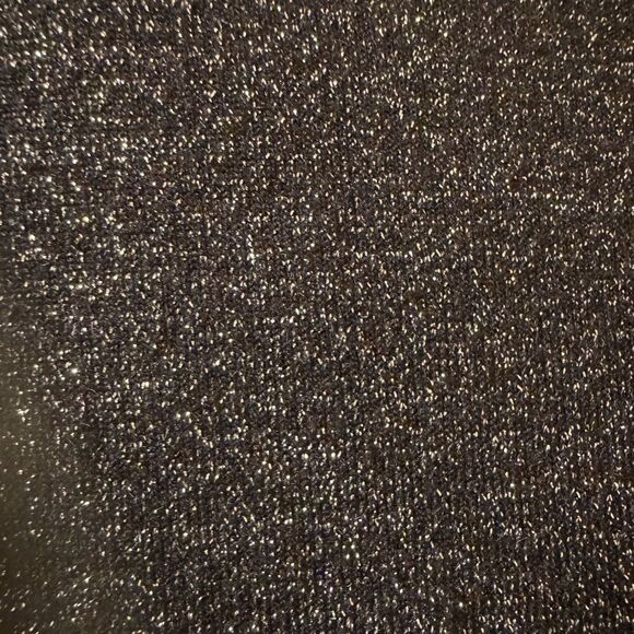 H&M Glitter Evening Black Crew Neck Bishop Sleeve Sweater Dress NWOT Size M - Picture 3 of 12